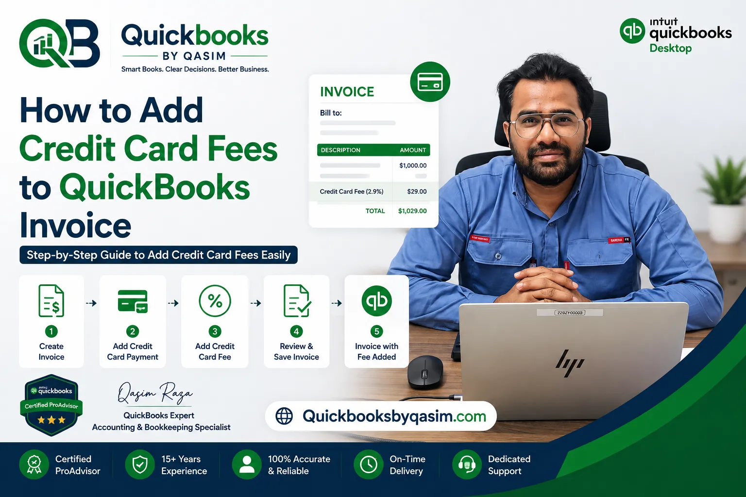 How to Add Credit Card Fees to QuickBooks Invoice
