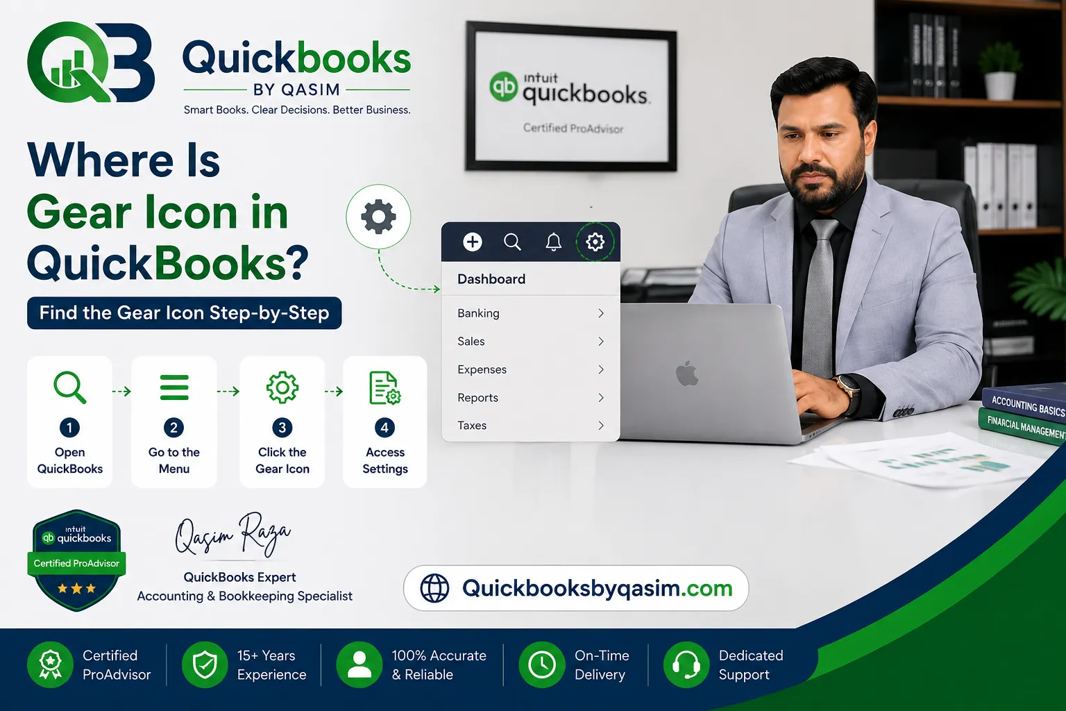 Where Is Gear Icon in QuickBooks